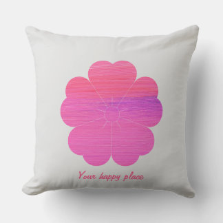 Coussin Fleur rose géométrique moderne minimaliste personn