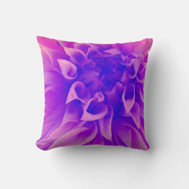 Coussin Fleur rose Macro (Recto)