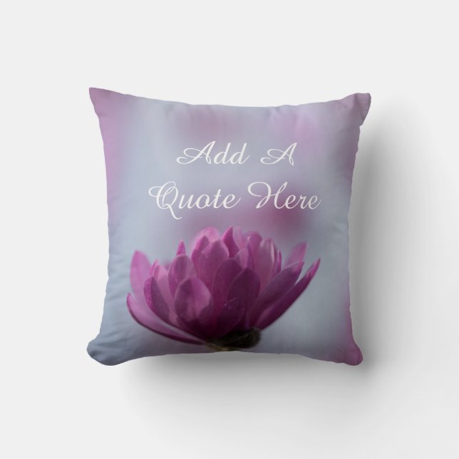 Coussin Fleur rose personnalisée (Recto)