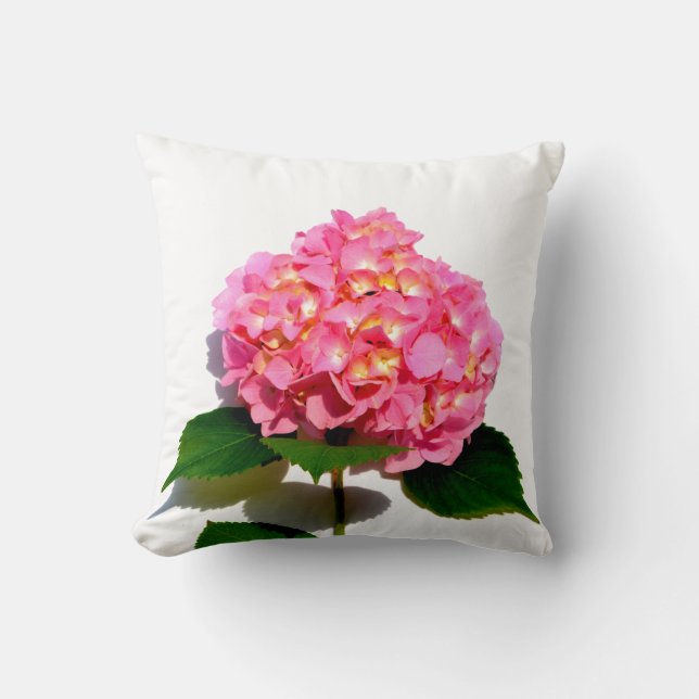 Coussin Fleur rose rose rose Hydrangea (Recto)
