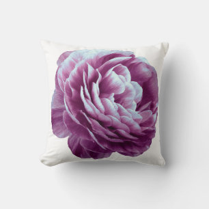 Coussin Fleur rose vintage violet. Fleur isolée sur whi