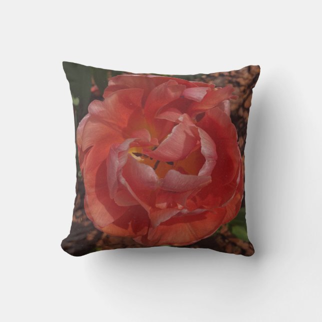 Coussin fleur rouge  (Recto)
