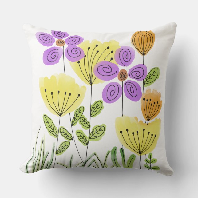 Coussin Fleur sauvage (Recto)
