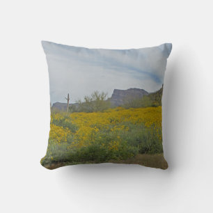 Coussin Fleur sauvage Arizona Désert Fleur Jaune Sud-Ouest