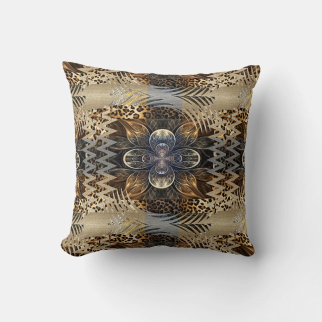 Coussin Fleur sauvage d'Afrique Abstraite (Recto)