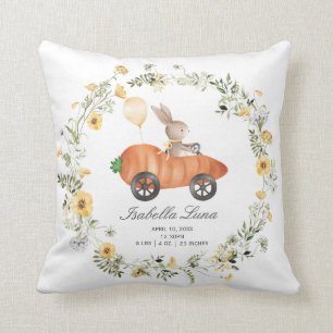 Coussin Fleur sauvage de printemps lapin lapin nouveau-né