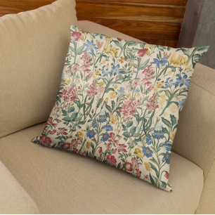 Coussin Fleur sauvage floral antique