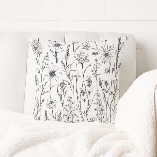 Coussin Fleur sauvage simple (Créateur téléchargé)