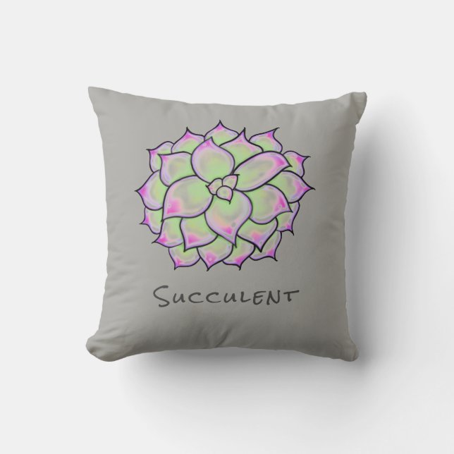 Coussin Fleur Succulente (Recto)