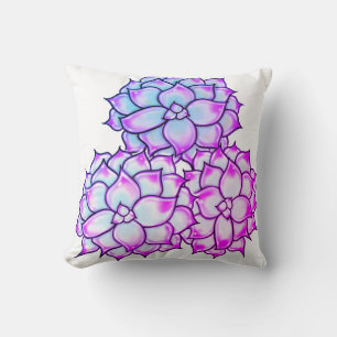 Coussin Fleur Succulente pourpre