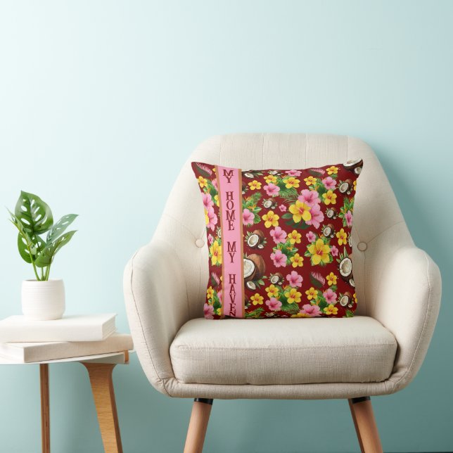 Coussin Fleur tropicale (Chaise)