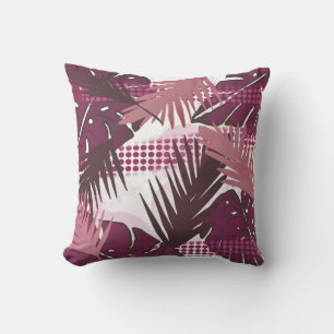 Coussin Fleur tropicale botanique abstraite