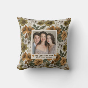 Coussin Fleur tropicale StepMom Fête des mères Photo Boho