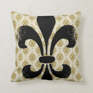 Coussin Fleur vintage de lis