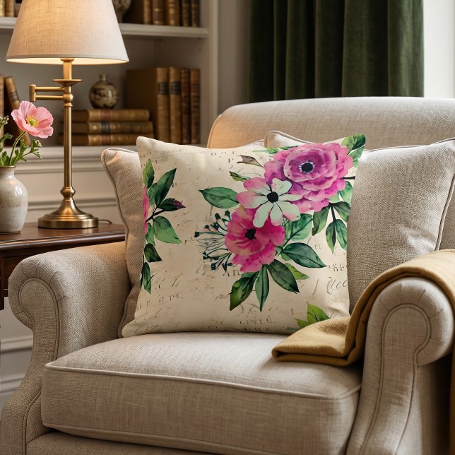 Coussin Fleur vintage shabby chic (Créateur téléchargé)