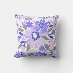 Coussin Fleur violet