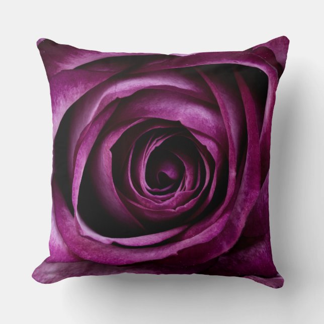 Coussin Fleur violet profond (Recto)