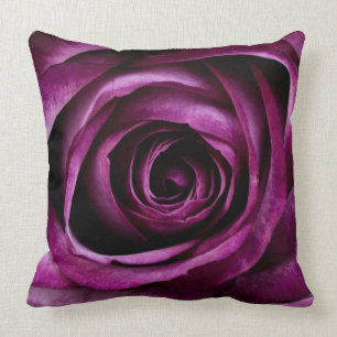 Coussin Fleur violet profond