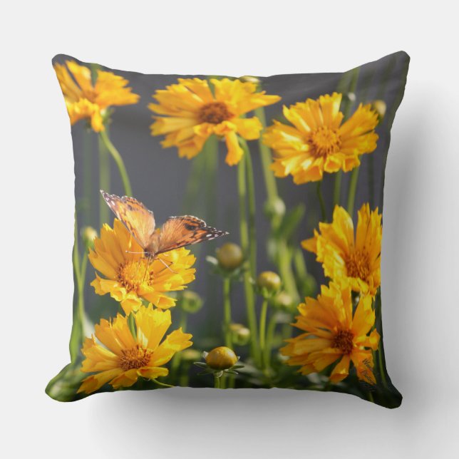 Coussin fleuri par jaune (Recto)