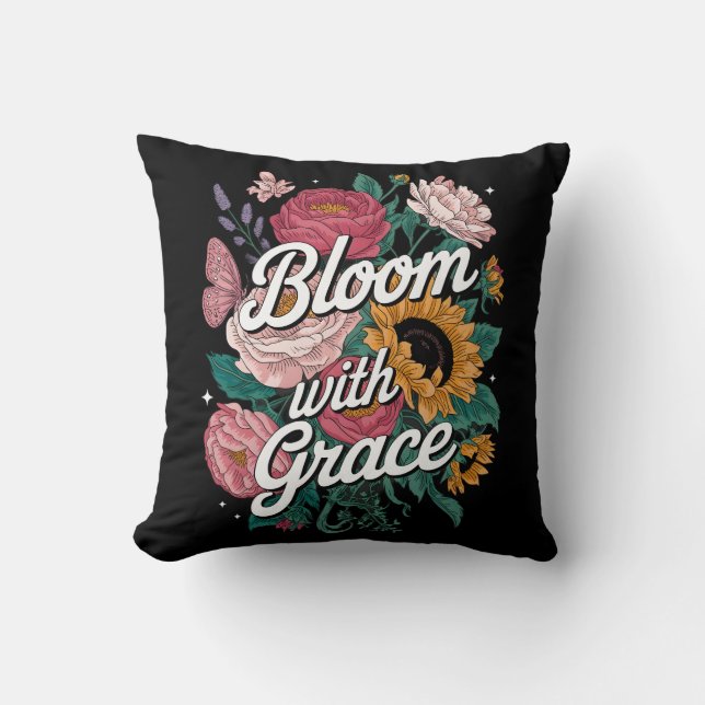 Coussin Fleurir avec grâce  (Recto)