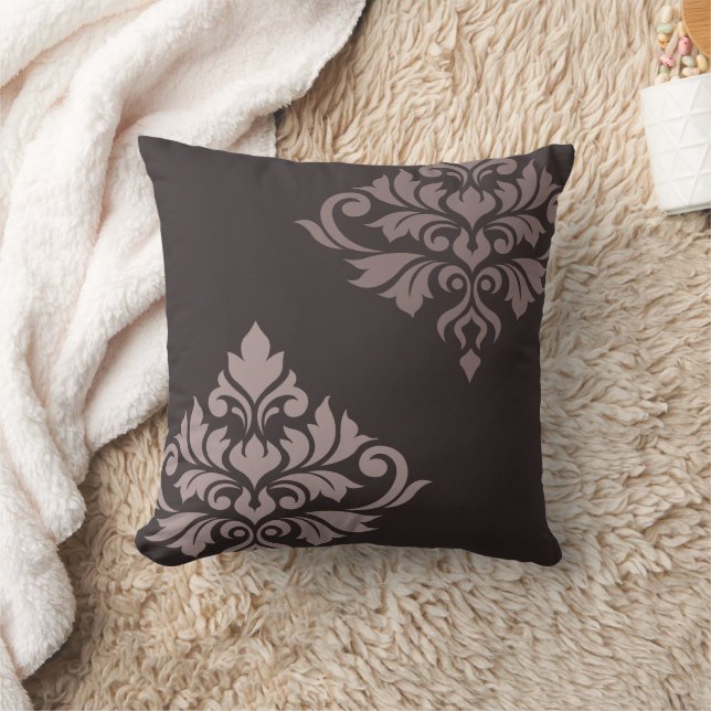 Coussin Fleurir Damassé Art II Taupes (Couverture)
