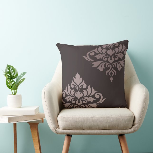 Coussin Fleurir Damassé Art II Taupes (Chaise)