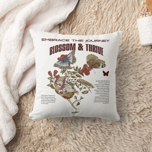 Coussin Fleurir et prospérer : pour le voyage de guérison (Couverture)