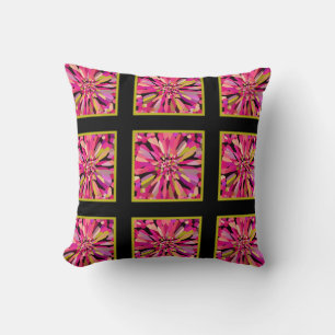 Coussin Fleurs à Plaid Confetti Rose