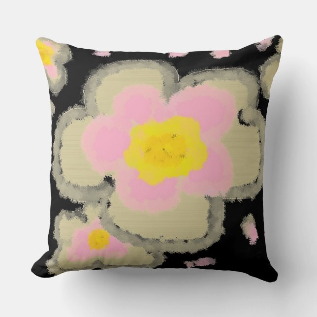 Coussin Fleurs à ressort à grande impression (Recto)