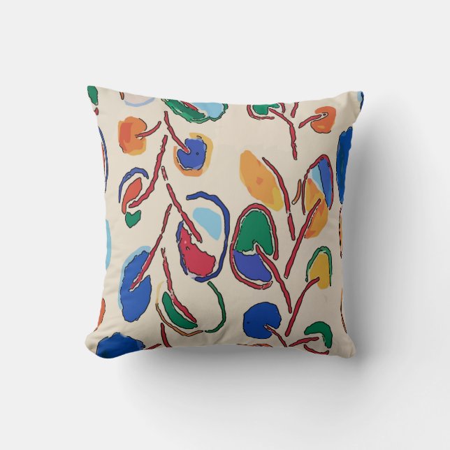 Coussin Fleurs Abstraites (Recto)
