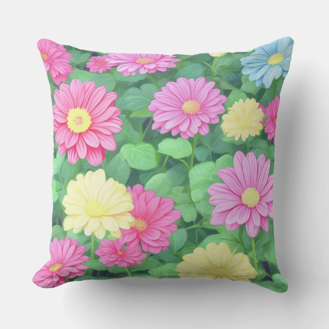 Coussin Fleurs Abstraites (Recto)