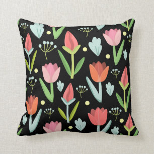 Coussin Fleurs Abstraites colorées Motif