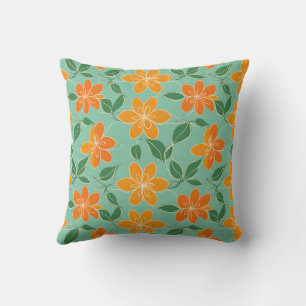 Coussin Fleurs Abstraites Couleurs Tropicales