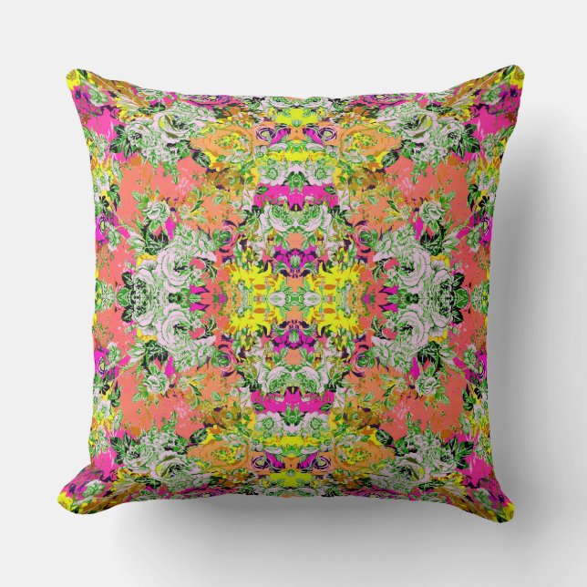 Coussin Fleurs abstraites mignonnes (Recto)