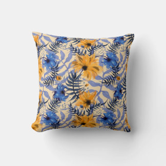 Coussin Fleurs Abstraites sans couture motif