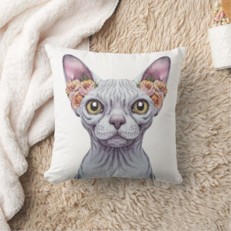 Coussin Fleurs auditives Sphynx Chat