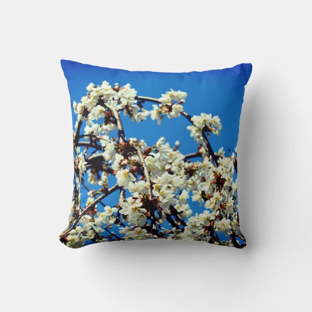 Coussin Fleurs blanches élégantes en fleurs  (Recto)