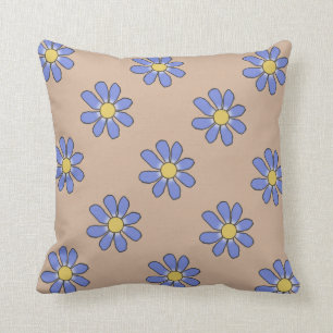 Coussin Fleurs bleues/roses 2 dans 1