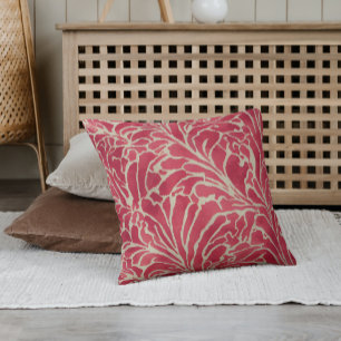 Coussin Fleurs botaniques chic et florale élégantes en or