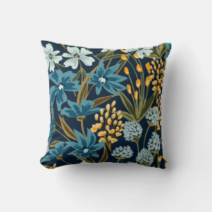 Coussin Fleurs colorées Aquarelle tendance