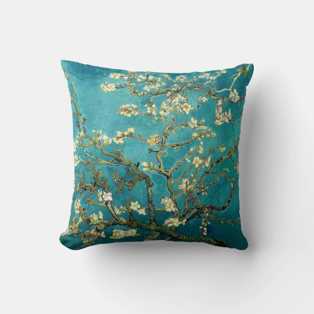 Coussin Fleurs d'amandier de Van Gogh Impressionnisme clas (Recto)