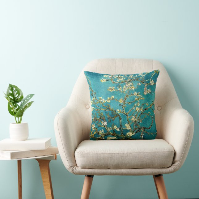 Coussin Fleurs d'amandier de Van Gogh Impressionnisme clas (Chaise)