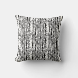 Coussin Fleurs d'aquarelle rose romance florale
