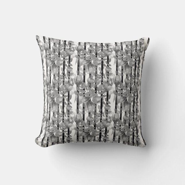 Coussin Fleurs d'aquarelle rose romance florale (Recto)