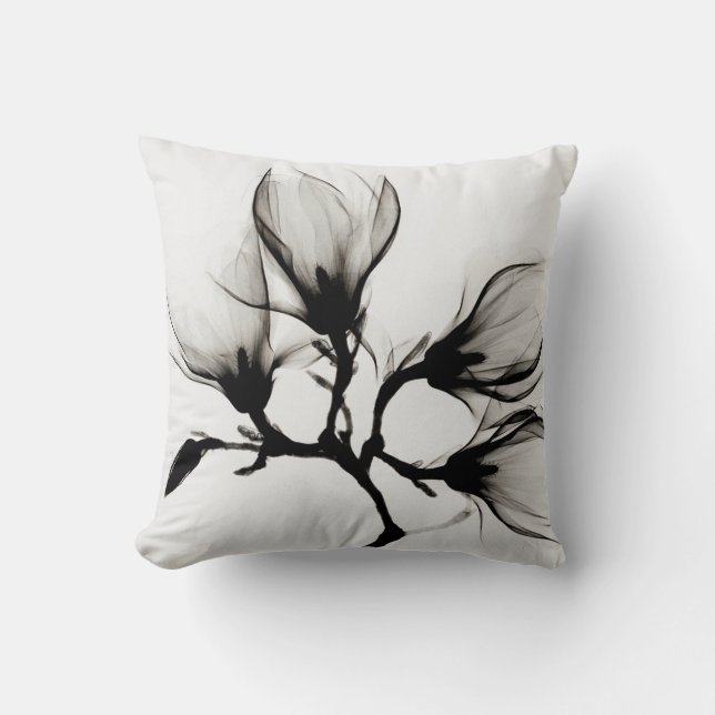 Coussin Fleurs d'arbre de magnolia (Recto)