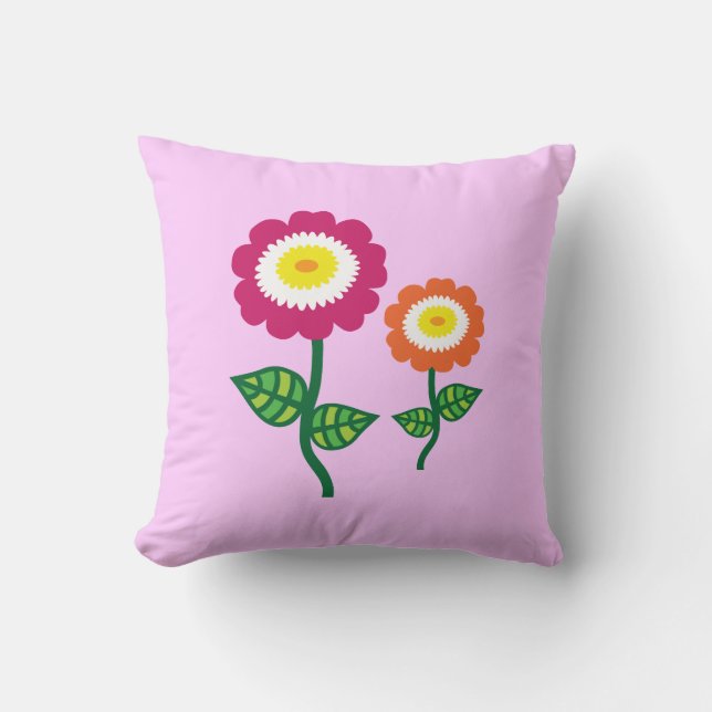 Coussin Fleurs d'art funky (Recto)