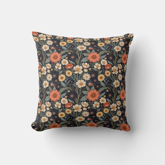 Coussin Fleurs d'automne (Recto)