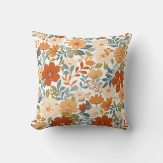 Coussin Fleurs d'automne - prairie de jardin d'automne