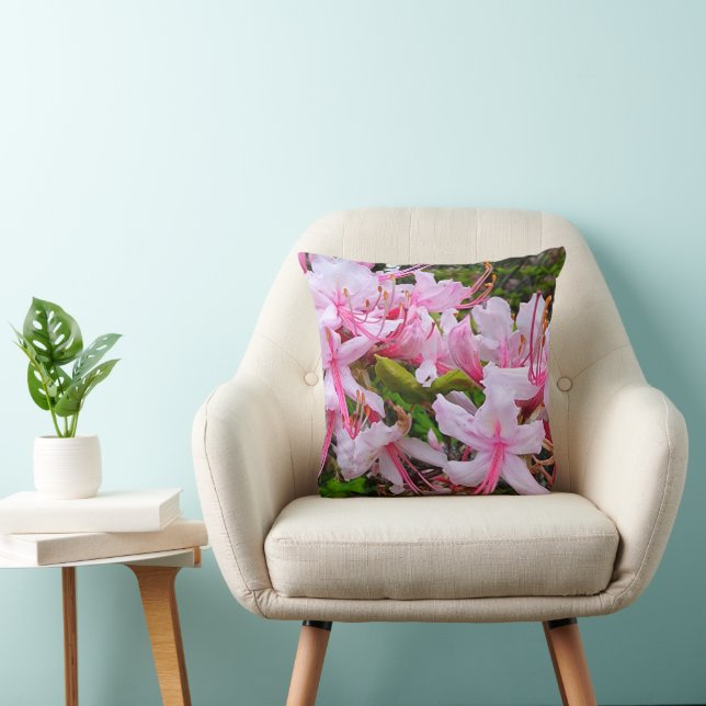 Coussin Fleurs d'azalée rose (Chaise)