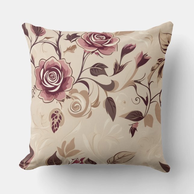 Coussin Fleurs de Cottage Vintage (Recto)